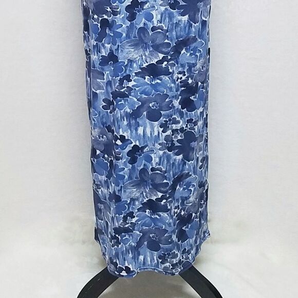 VINTAGE Twisted Paris Blue Floral Sash Maxi Dress - Picture 14 of 16